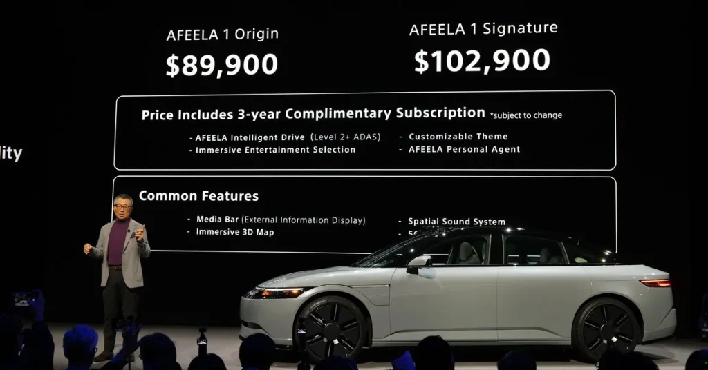 ソニーとホンダが共同開発したAfeelaの予約受付が開始