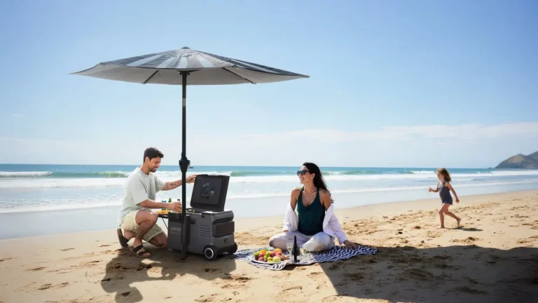 太陽光発電を備えた新しいビーチパラソルが登場！